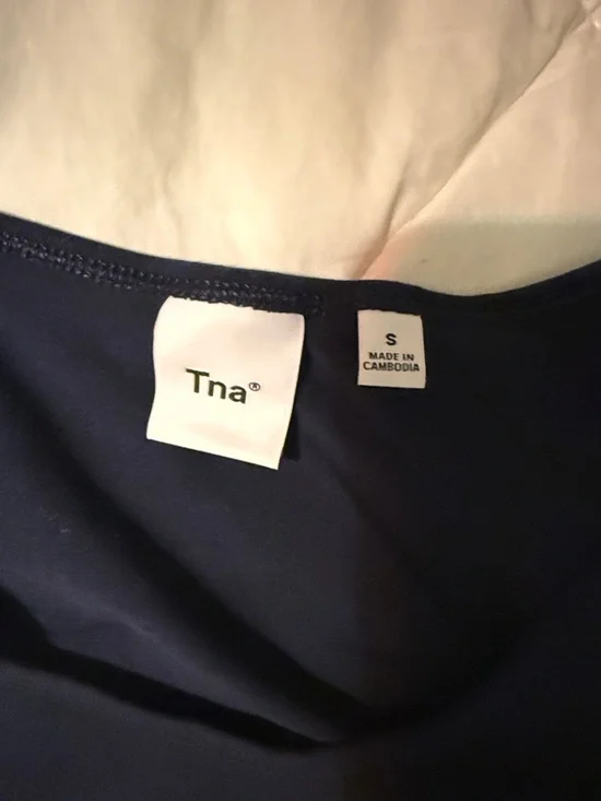 TNA Navy Side-Ruched Dress - Picture 3 of 5